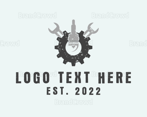 Industrial Wrench Gear Logo