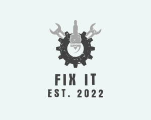 Industrial Wrench Gear logo design