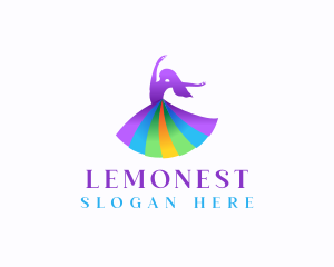 Woman Dancing Instructor Logo