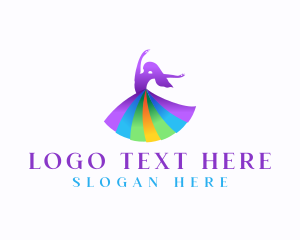 Dancing - Woman Dancing Instructor logo design