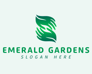 Hand Leaves Wellness logo design