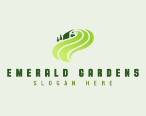 Agriculture Farmhouse Lawn logo design