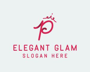 Glamorous - Glamorous Crown Letter P logo design