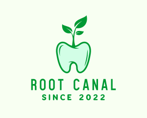 Endodontist - Leaf Dental Tooth logo design