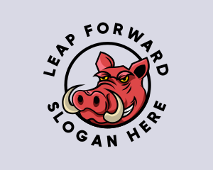 Happy Wild Boar logo design