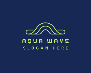 Neon Tech Wave logo design