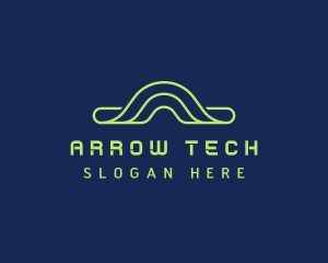 Neon Tech Wave logo design