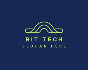 Neon Tech Wave logo design