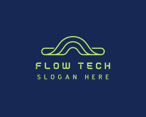 Neon Tech Wave logo design