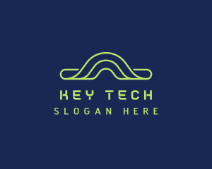 Neon Tech Wave logo design