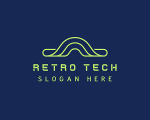 Neon Tech Wave logo design