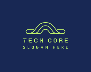 Neon Tech Wave logo design