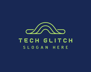 Neon Tech Wave logo design