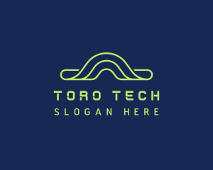 Neon Tech Wave logo design