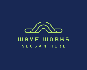 Neon Tech Wave logo design