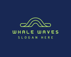 Neon Tech Wave logo design