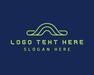 Biotech - Neon Tech Wave logo design