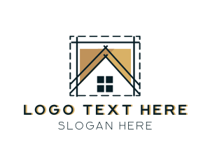Contractor - House Roof Architecture logo design