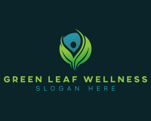 Human Leaf Wellness logo design