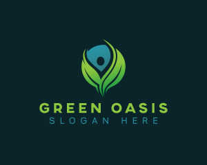 Human Leaf Wellness logo design