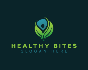 Human Leaf Wellness logo design