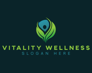 Human Leaf Wellness logo design