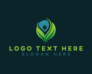Vegan - Human Leaf Wellness logo design