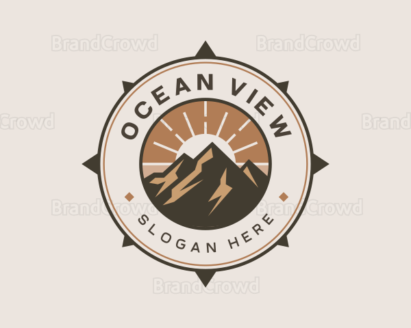 Mountain Outdoor Compass Logo