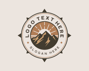 Mountain Outdoor Compass Logo