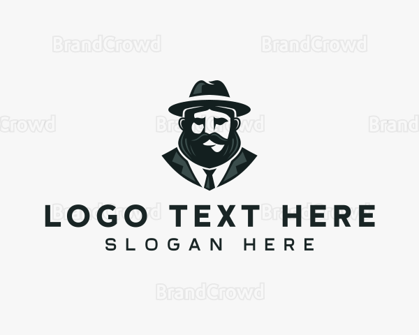 Beard Man Hat Logo