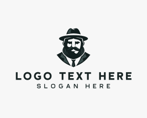 Mustache - Beard Man Hat logo design