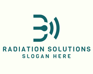 Radiation - Wi-Fi Signal Letter B logo design