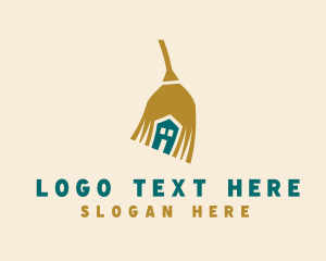 Household - House Sweeping Broom logo design