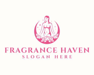 Woman Flower Spa logo design