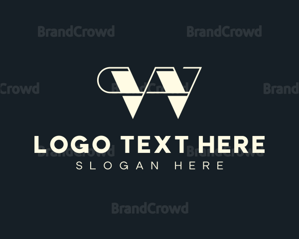 Professional Business Retro Letter W Logo