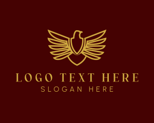 Eagle Wings Premium Shield Logo