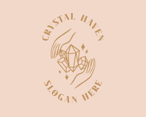 Crystals - Gold Diamond Crystals logo design