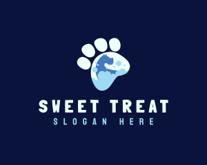 Paw Dog Grooming Bath logo design