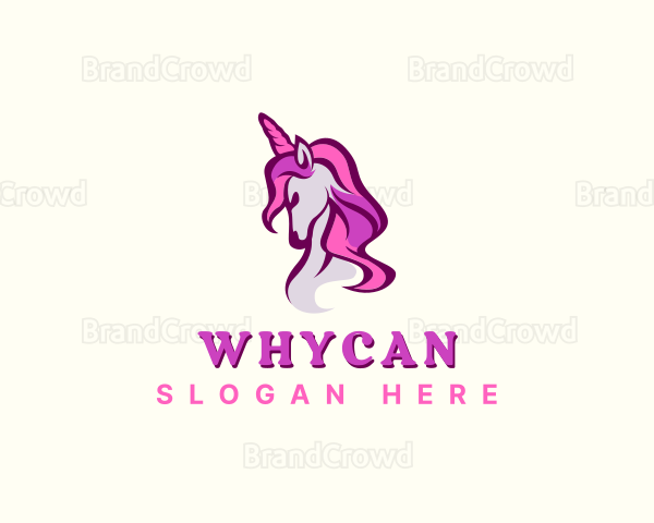 Mythical Unicorn Creature Logo