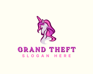 Mythical Unicorn Creature Logo