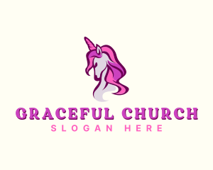 Mythical Unicorn Creature Logo