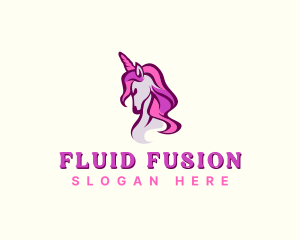 Mythical Unicorn Creature logo design