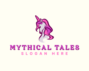 Mythical Unicorn Creature logo design