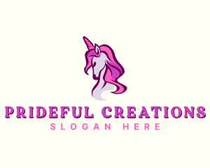 Pride - Mythical Unicorn Creature logo design