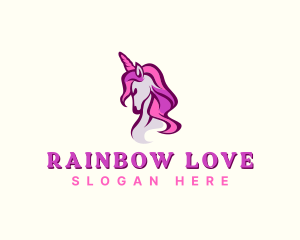 Lesbian - Mythical Unicorn Creature logo design