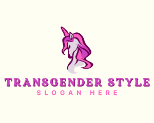 Transgender - Mythical Unicorn Creature logo design