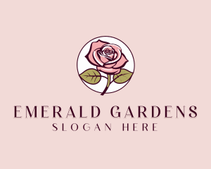 Rose Gardening Flower logo design