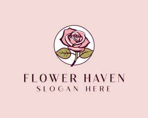 Rose Gardening Flower logo design