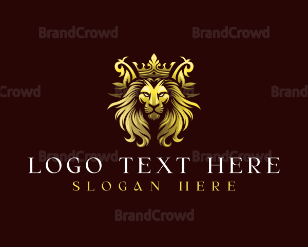 Luxury Crown Lion Logo