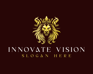 Luxury Crown Lion  Logo